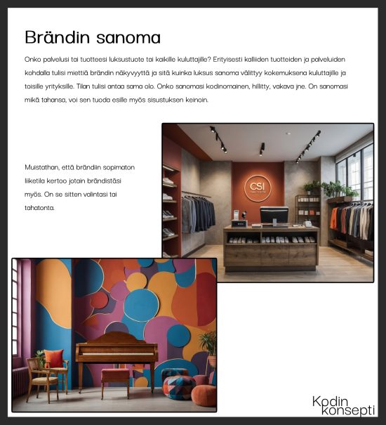Brändi osana liiketilaa - oppaan brändin sanoma - sivu